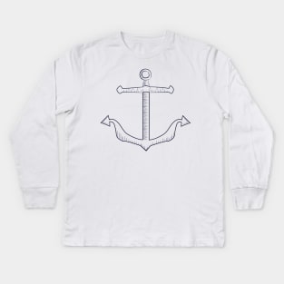 Anchor Sketch Kids Long Sleeve T-Shirt